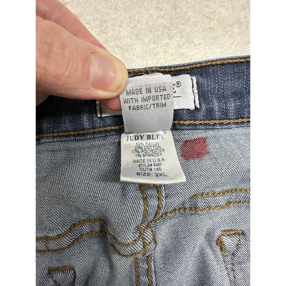 Judy Blue Los Angeles Womens Blue Jeans‎ Size 2XL Style 8390 Made In USA Stretch - Picture 6 of 8